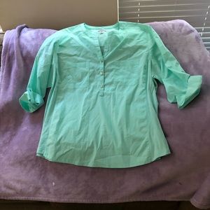 Teal stretch shirt
